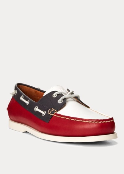 Men's Polo Ralph Lauren Merton Leather Boat Shoes | 542906XSK